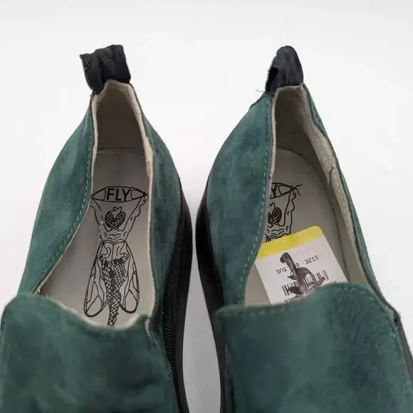 Fly London Pece Wedge Loafer Shoes Women's Forest Green Size US6.5 EU37a - Picture 6 of 15